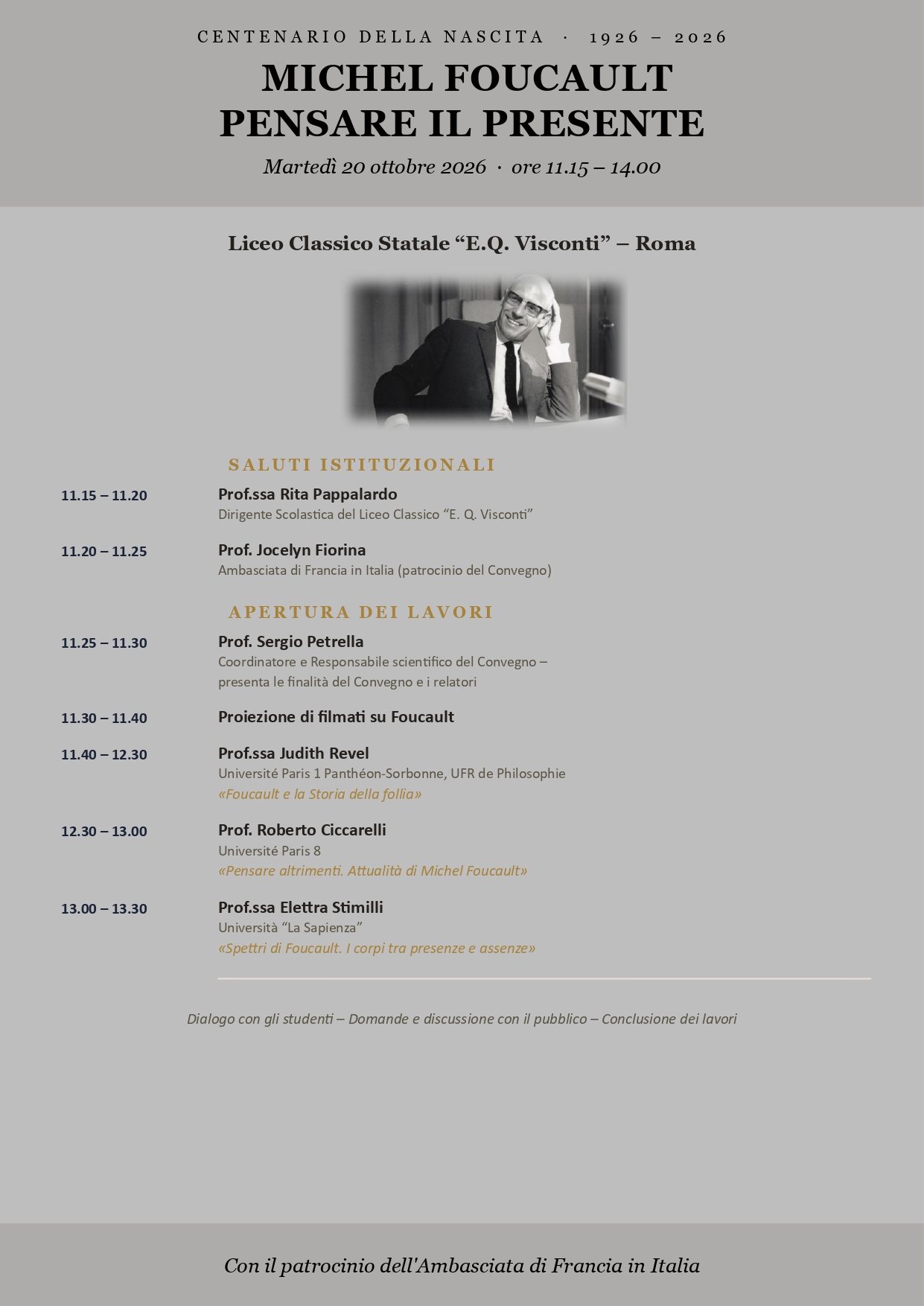Convegno su Michel Foucault 