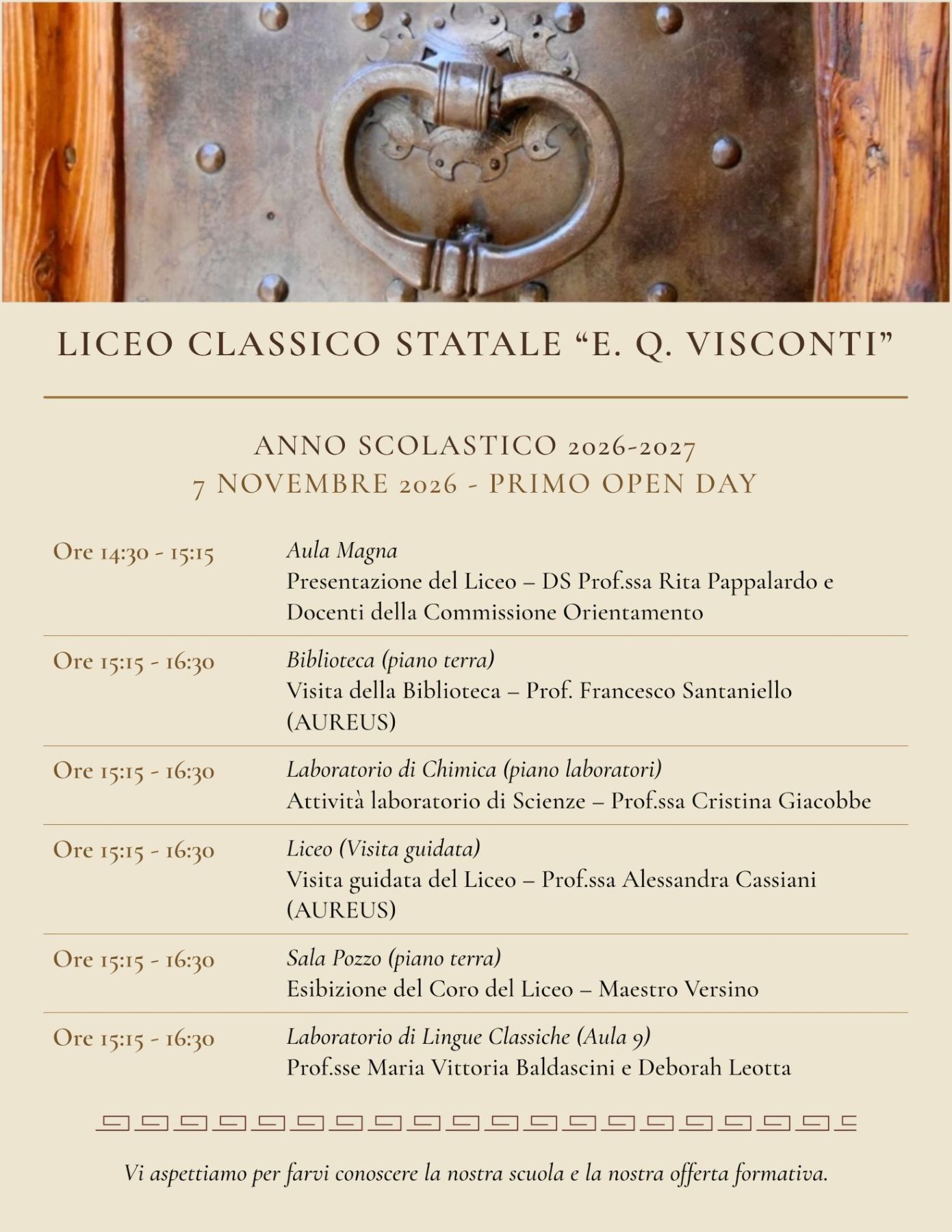 Orientamento in Entrata: Primo Open Day dell'Istituto 7 Novembre